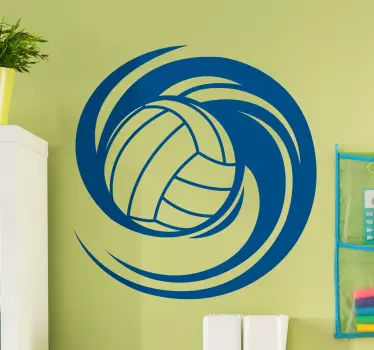 sticker volleyball spirale - TenStickers