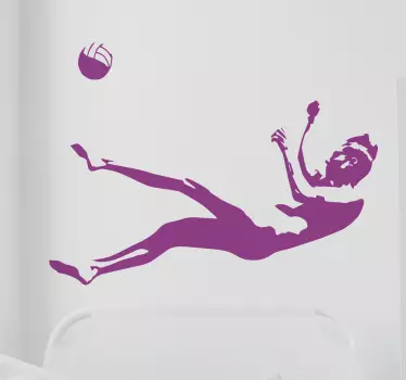 Volley Ball Player Wall Sticker - TenStickers