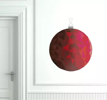Vinilo decorativo bola de navidad acabado rubí - TenVinilo
