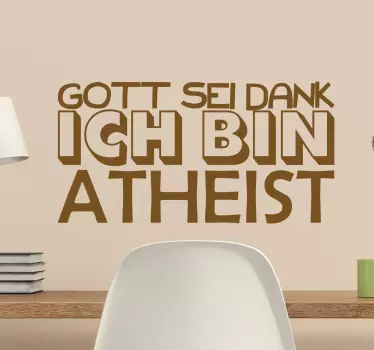 Wandtattoo Ich bin Atheist - TenStickers