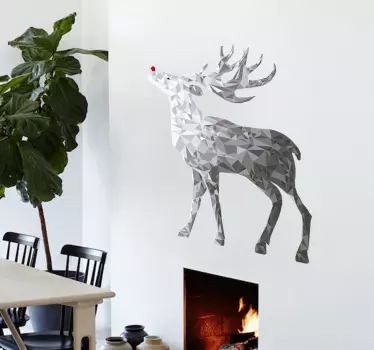 Christmas Reindeer Wall Sticker - TenStickers