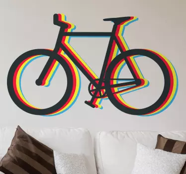 Biciclete halo multicolore ciclism decal - TenStickers