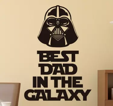 Naklejka Best Dad in The Galaxy - TenStickers