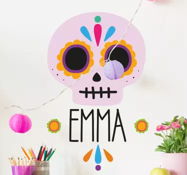 Skull Mexico halloween sticker - TenStickers