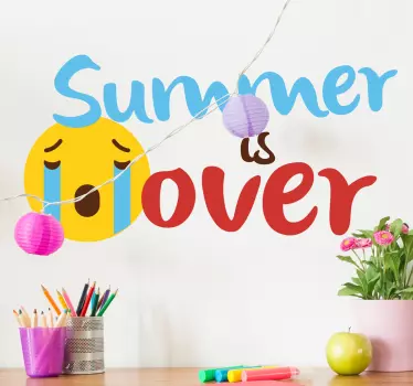 Summer Is Over Wall Sticker - TenStickers