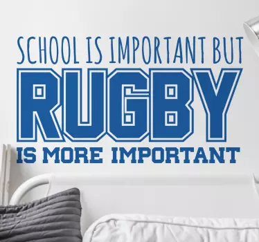 School VS Rugby Wall Sticker - TenStickers