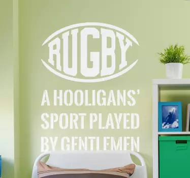 Rugby Famous Quote Wall Sticker - TenStickers