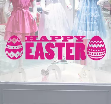 Happy Easter Window Sticker - TenStickers