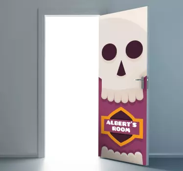 Customisable Skull Sticker for Doors - TenStickers