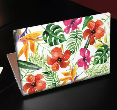 Floral autocolant de laptop - TenStickers