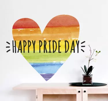 Naklejka z rysunkiem Happy Pride Day - TenStickers