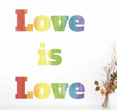 Sticker regenboog Love is Love - TenStickers
