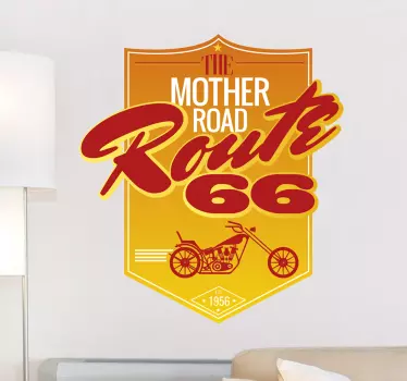 Sticker Route 66 logo bike - TenStickers