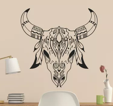Ethnic animal horn object wall sticker - TenStickers