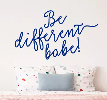 Be Different Babe Wall Sticker - TenStickers