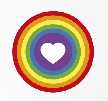 Rainbow Circle Wall Sticker - TenStickers