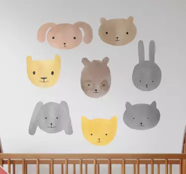 Animal Cubs Wall Sticker - TenStickers