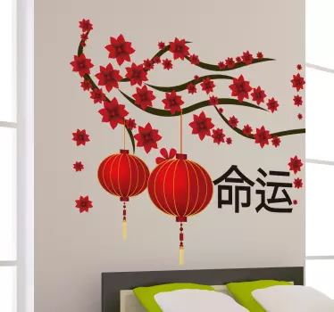 wanddecoratie red China - TenStickers