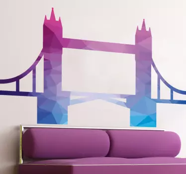 Samolepka na zeď různobarevného londýnského mostu - TenStickers
