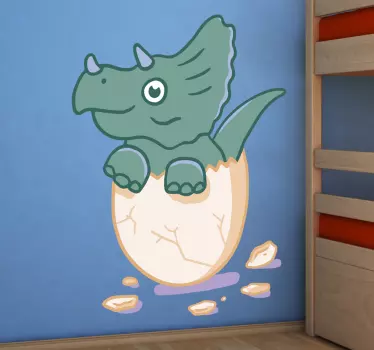 Dinosaurs in egg shell wall sticker - TenStickers