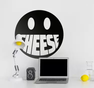Smiley Cheese Emoji Sticker - TenStickers