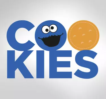 Børne klistermærke, cookie monster - TenStickers