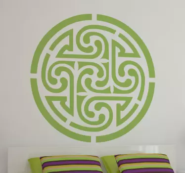 Round celtic symbols Abstract Wall Sticker - TenStickers