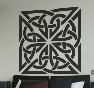 Square celtic symbols abstract wall Sticker - TenStickers