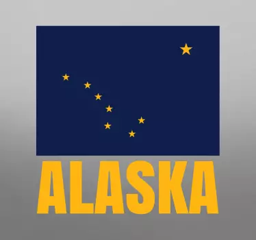 Vinilo decorativo bandera de Alaska - TenVinilo