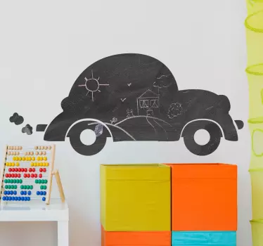 Car Chalkboard Wall Sticker - TenStickers