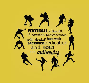 Wall sticker football is life - TenStickers