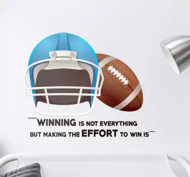 Football sticker helmet and ball - TenStickers