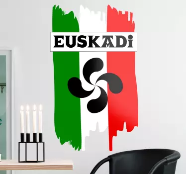 Vinilo bandera de Euskadi lauburu - TenVinilo