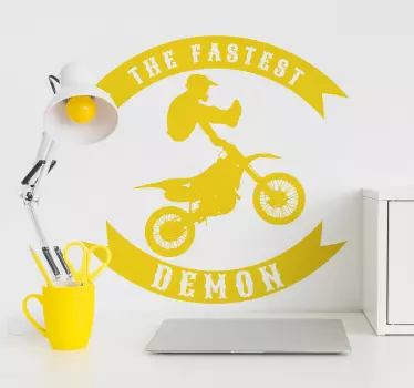 Sticker moto the fastest demon - TenStickers