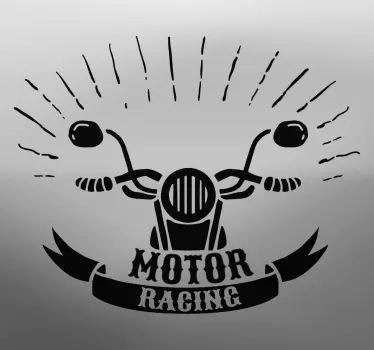 Classic motor racing motorbike sticker - TenStickers