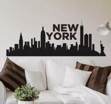Naljepnica zida new york skyline - TenStickers