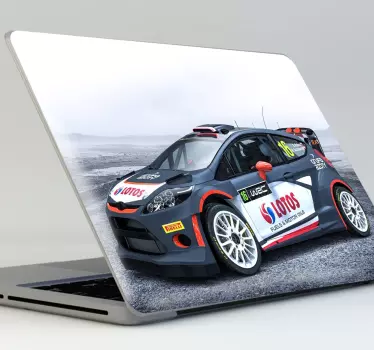 Laptop sticker rally auto - TenStickers
