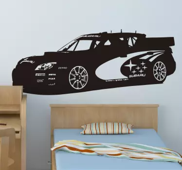 Sticker voiture rallye Subaru - TenStickers