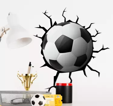 Sticker ballon football 3D - TenStickers