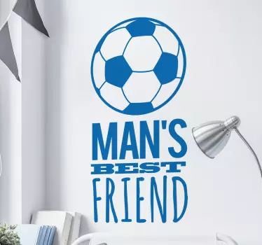 Man's Best Friend Football Sticker - TenStickers