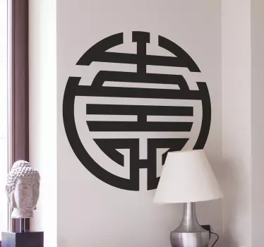 Naklejka na ścianę z chińskim symbolem - TenStickers