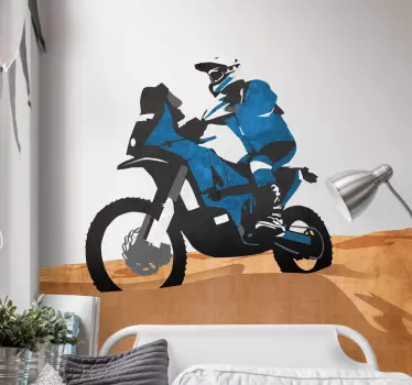 Dykumos motociklo piloto animuotasis paveiksliukas - „Tenstickers“