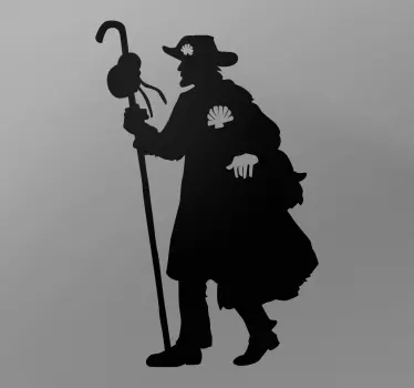 Pilgrim man silhouette sticker - TenStickers