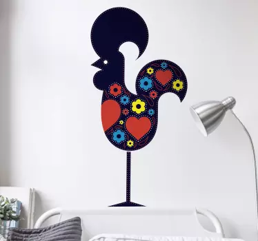 Colorful Barcelos rooster wall sticker - TenStickers