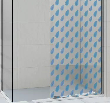 Rain Drops shower screen sticker - TenStickers