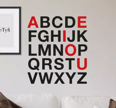 Nálepka s textom na nástennej abecede - Tenstickers