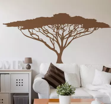 African tree living room wall sticker - TenStickers