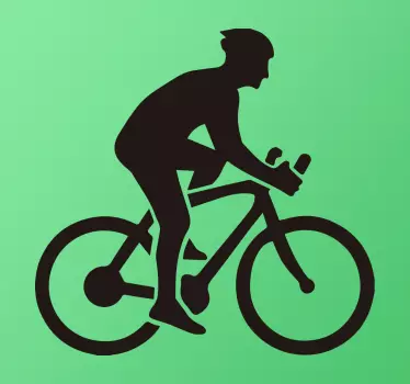 Sticker silouhette cycliste route - TenStickers
