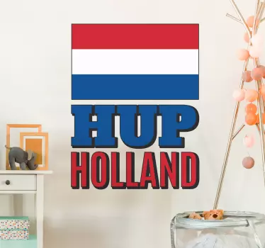 Hup Holland flag vinyl sticker - TenStickers