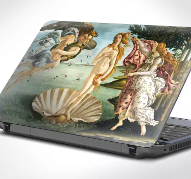 Sticker ordinateur peinture Vénus Botticelli - TenStickers